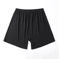 Men's solid colour modal boxers showing high waist design available in black, blue, gray and brown