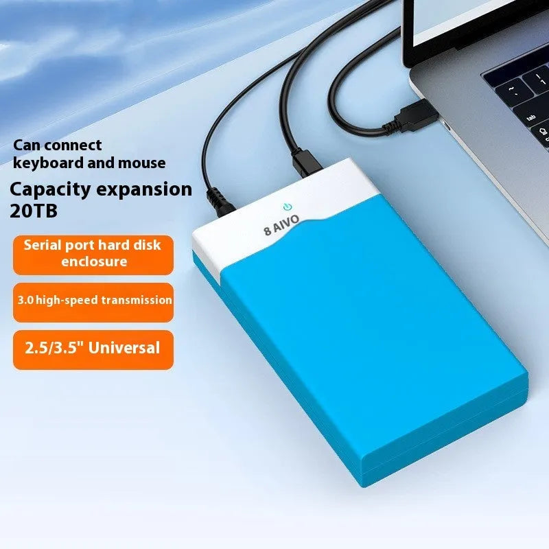 USB 3.0 hard disk enclosure for 3.5-inch SATA drives with slide cover design in multiple colour options