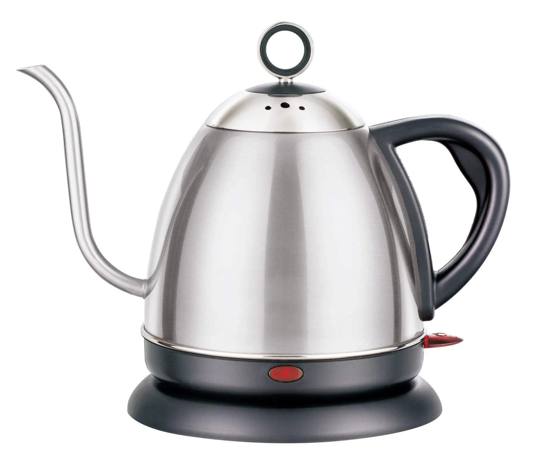 Stainless steel automatic electric kettle in gold colour with touch controls and 1 litre capacity