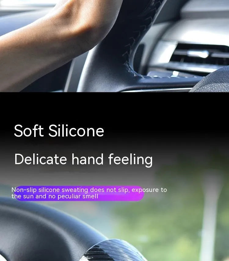 Silicone-covered steering wheel assistance ball with metal bearing for single-handed driving
