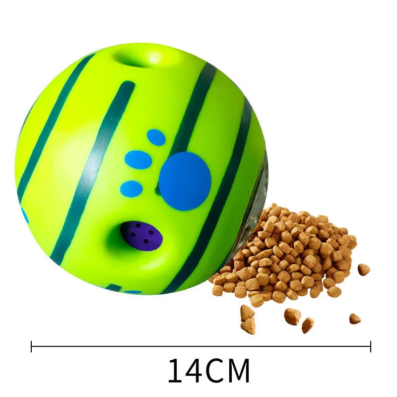 PVC food drop ball dog toy in 10cm size for interactive feeding with anti-stuffy gadget design