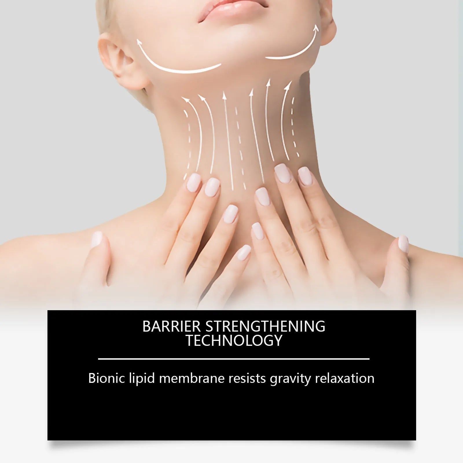 50g lifting and tightening neck cream in a white jar with adenosine and collagen