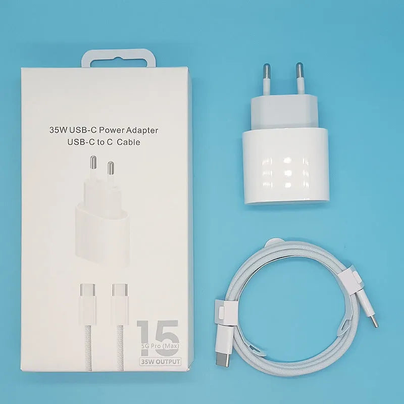 PD20W mobile phone charger with USB port in US or European colour variant