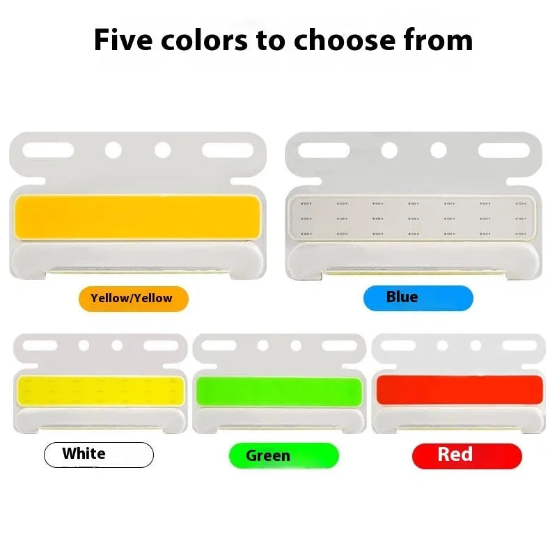 COB LED truck side marker light with aluminium housing in red, yellow, green, blue, or white.