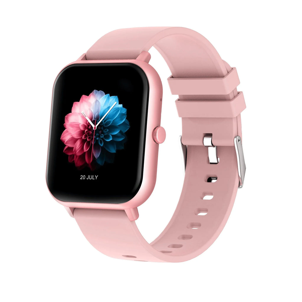 Smart watch with heart rate monitor and AI voice assistant in multiple colour options