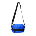 Men's street style nylon messenger bag with crossbody strap in solid colour