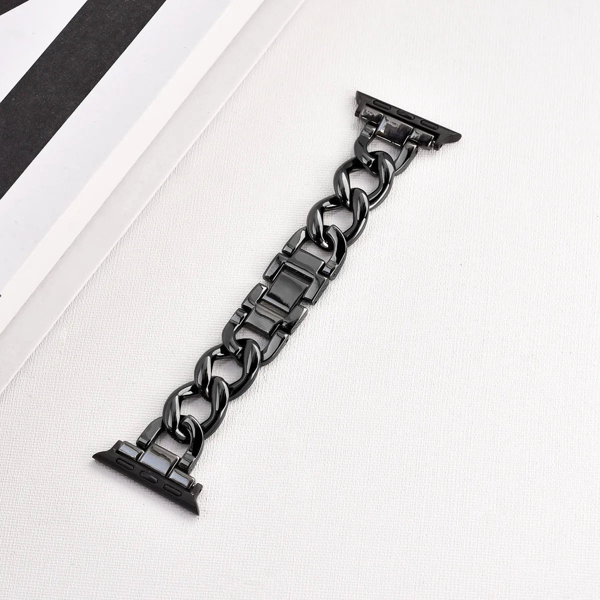 Denim chain metal replacement strap for Apple Watch in multiple colours and sizes