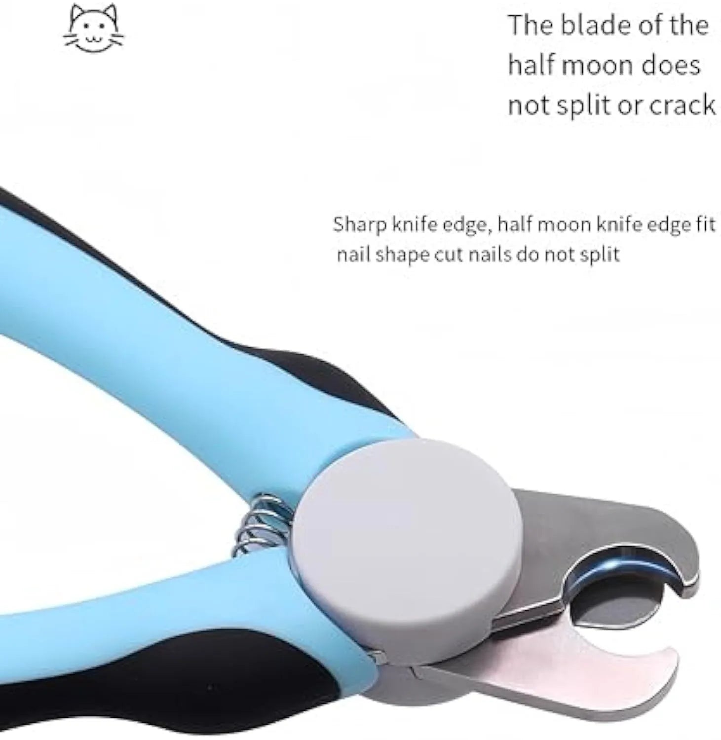 Blue heavy duty dog nail clippers with safety guard for large dogs with thick nails