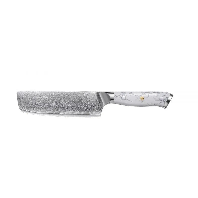 Damascus combined chef knife with VG10 steel blade and modern simple design for kitchen use