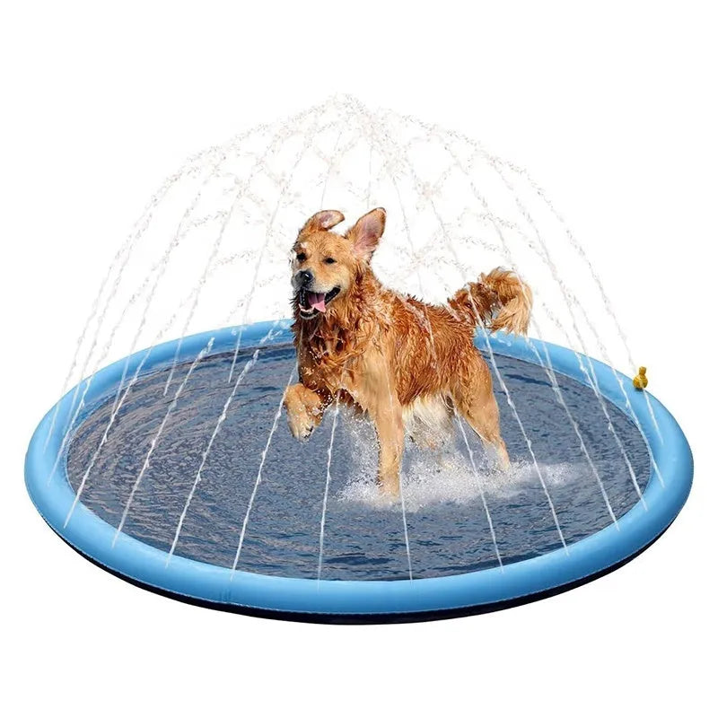 Outdoor dog splash pad mat with anti-slip surface in 100cm 150cm 170cm diameter options