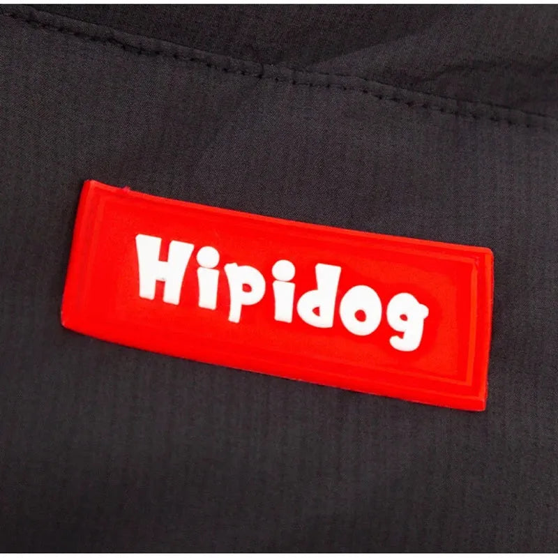 Winter cotton-padded vest dog coat for large Golden Retriever with zipper pocket, black colour