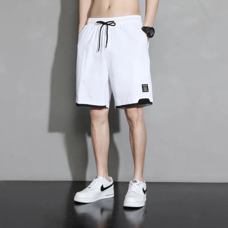 Cotton shorts for boys in Japanese sports style available in plus sizes with black khaki white colour options