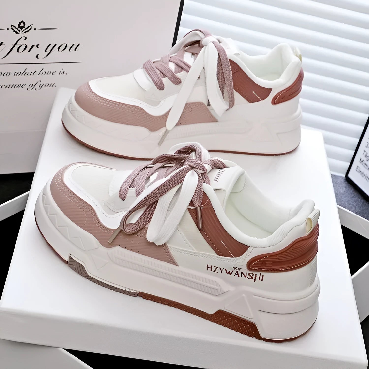 Children's thick sole board shoes in beige with lace-up front and cross shoulder straps