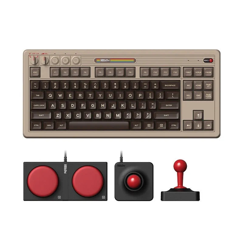 Retro87 C64 wireless Bluetooth mechanical gaming keyboard with retro design