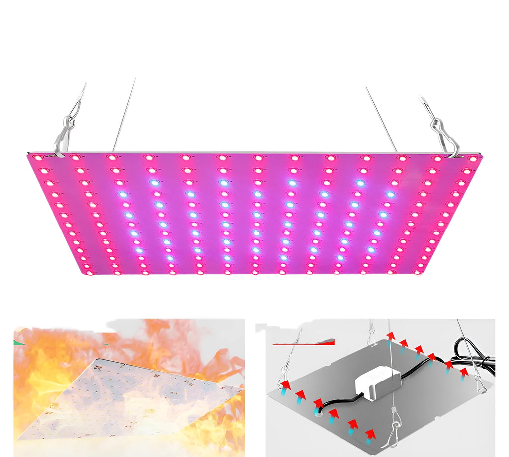 D-section aluminium LED plant light with hook for growing fruits and vegetables indoors.