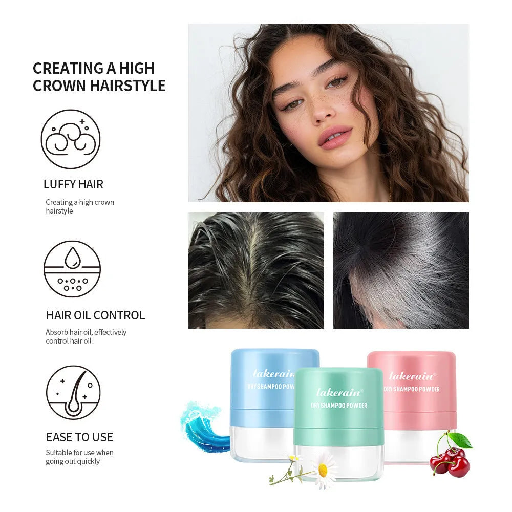 5g hair dry cleaning booster powder with sponge applicator and headband mirror in disposable format