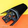 Carbon fibre rear mudguard set for Light Bee electric off-road bicycle showing lengthened design