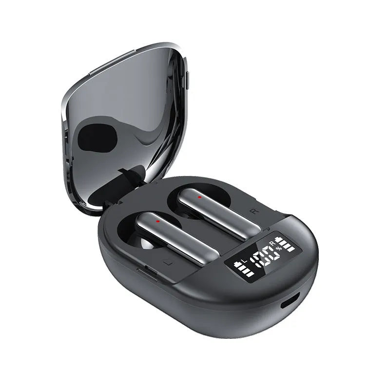 Wireless Bluetooth headphones with charging case in black or white colour