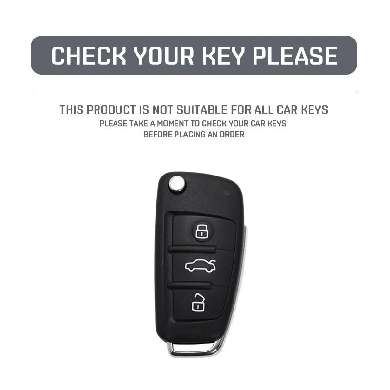 White and carbon coloured car key holders with a carbon fibre texture and mirror surface.