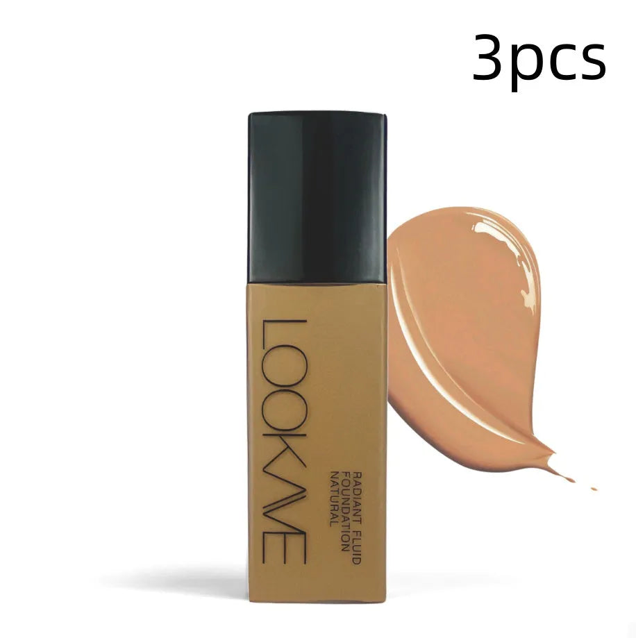 LOOKAVE Matte Liquid Foundation bottle in Ivory White shade, 21c net content.