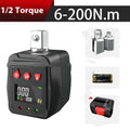 Digital torque meter with 1/2 inch square drive and display showing torque measurement
