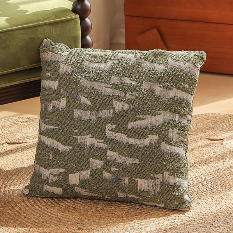 45cm square Jacquard pillow cover with a detailed retro floral pattern in multiple colour options.