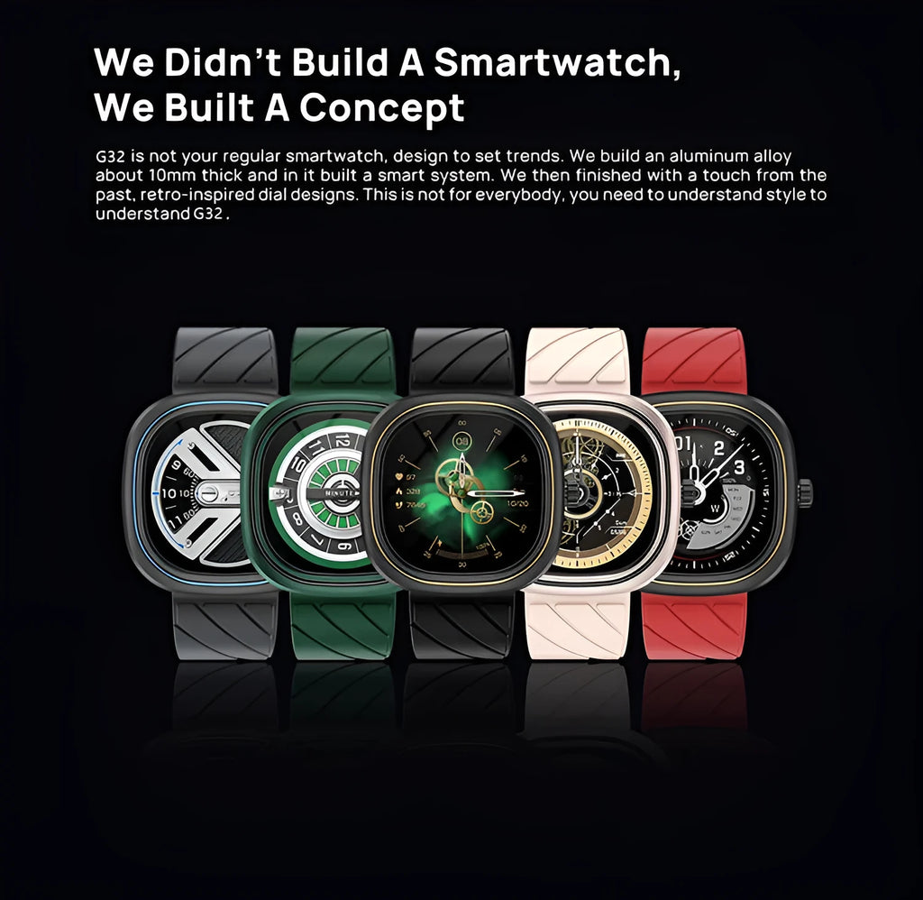 Black smartwatch sports bracelet with a square 1.32-inch colour screen on a silicone wristband.