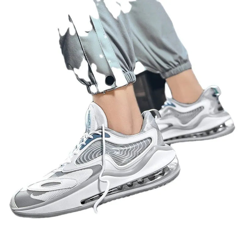 Men's summer casual shoes in Space Black colour with height increasing design and rubber sole