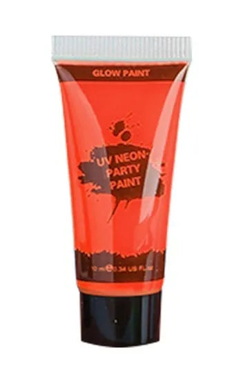 25ml plastic squeeze tube of neon green face paint and body paint with non-toxic gouache formula