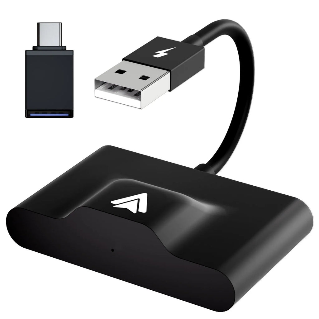 Wireless Android Auto car adaptor in black or white colour options