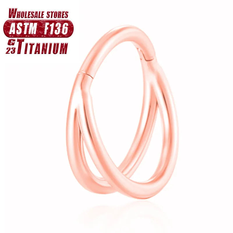F136 titanium alloy nose ring body jewellery in silver, gold, rose gold, black and colourful finishes