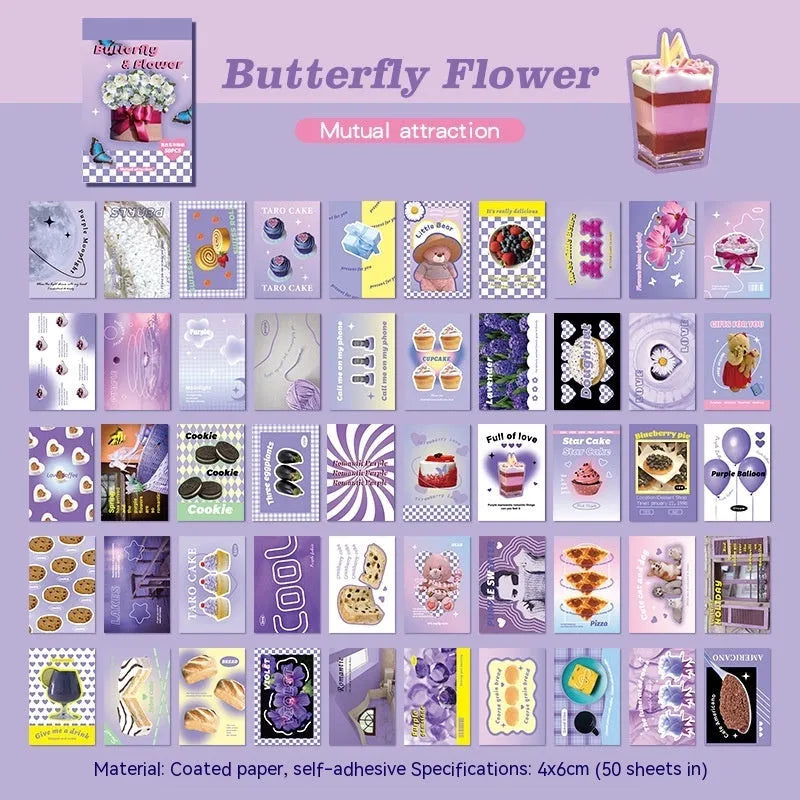 American retro cartoon sticker book open to show colourful adhesive sheets.