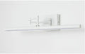 Modern LED bathroom mirror cabinet in Sand Black finish showing multiple light settings and 420mm width