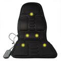 Black heating massage mat for infrared physiotherapy with variable speed control
