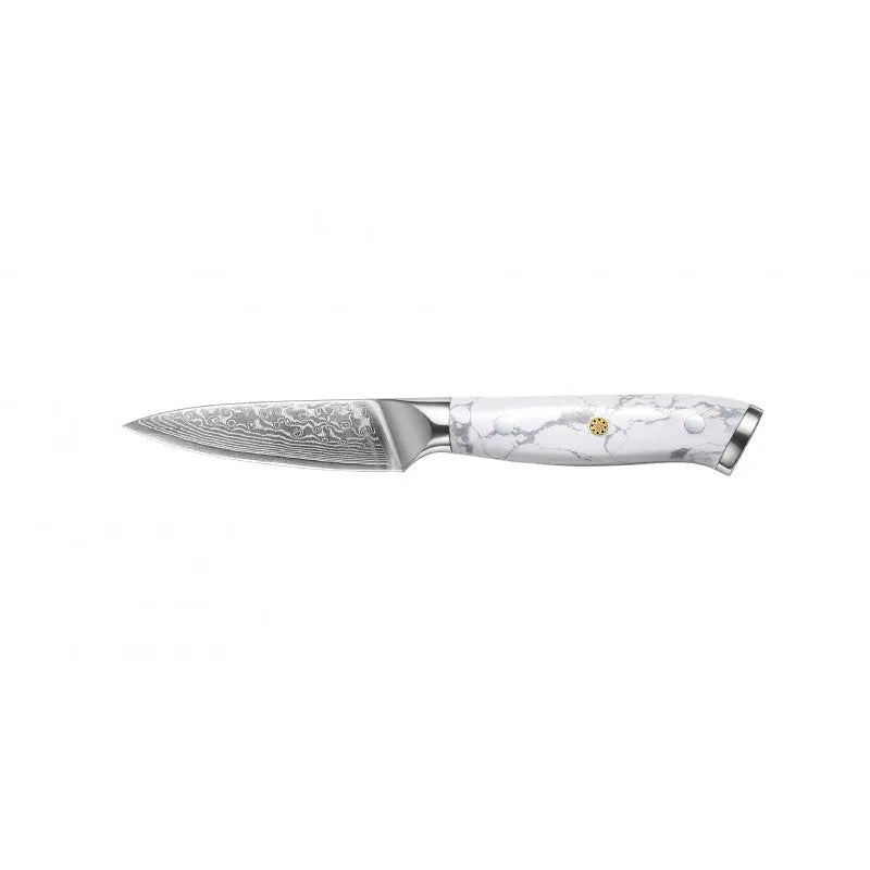 Damascus combined chef knife with VG10 steel blade and modern simple design for kitchen use
