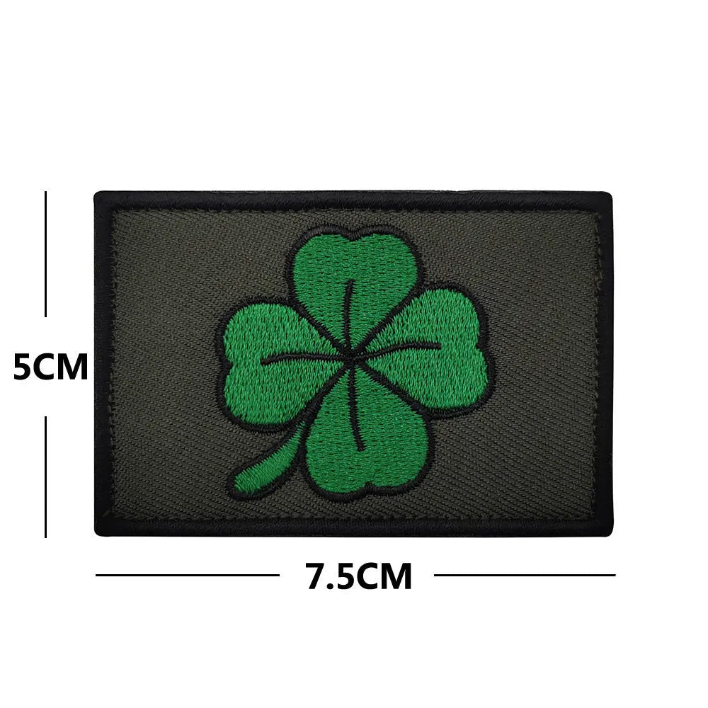 Outdoor embroidered fabric badge with Velcro backing in various military and natural colour patterns