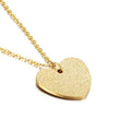 Titanium steel necklace with geometric heart-shaped pendant in colour KN25736Z