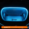 Tesla Model 3 and Model Y front backup box ambient lighting modification kit with soft silicone light bar