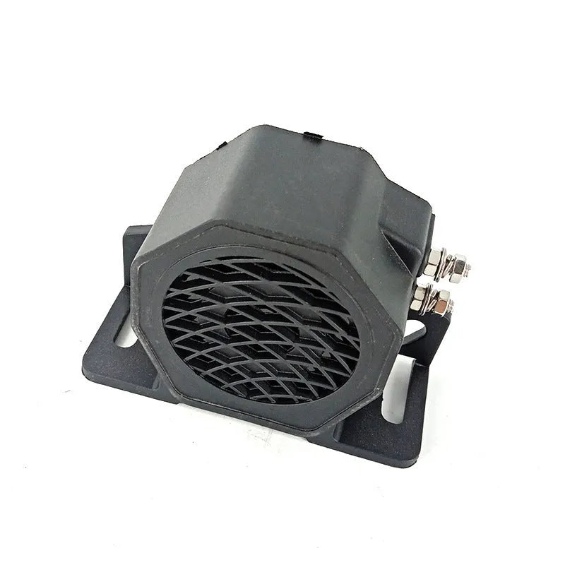 Black GQ-208A reversing horn for 12-80V vehicle systems with 105dB sound output