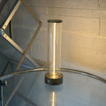 Glass LED light strip with magnetic suction base and USB charging cable