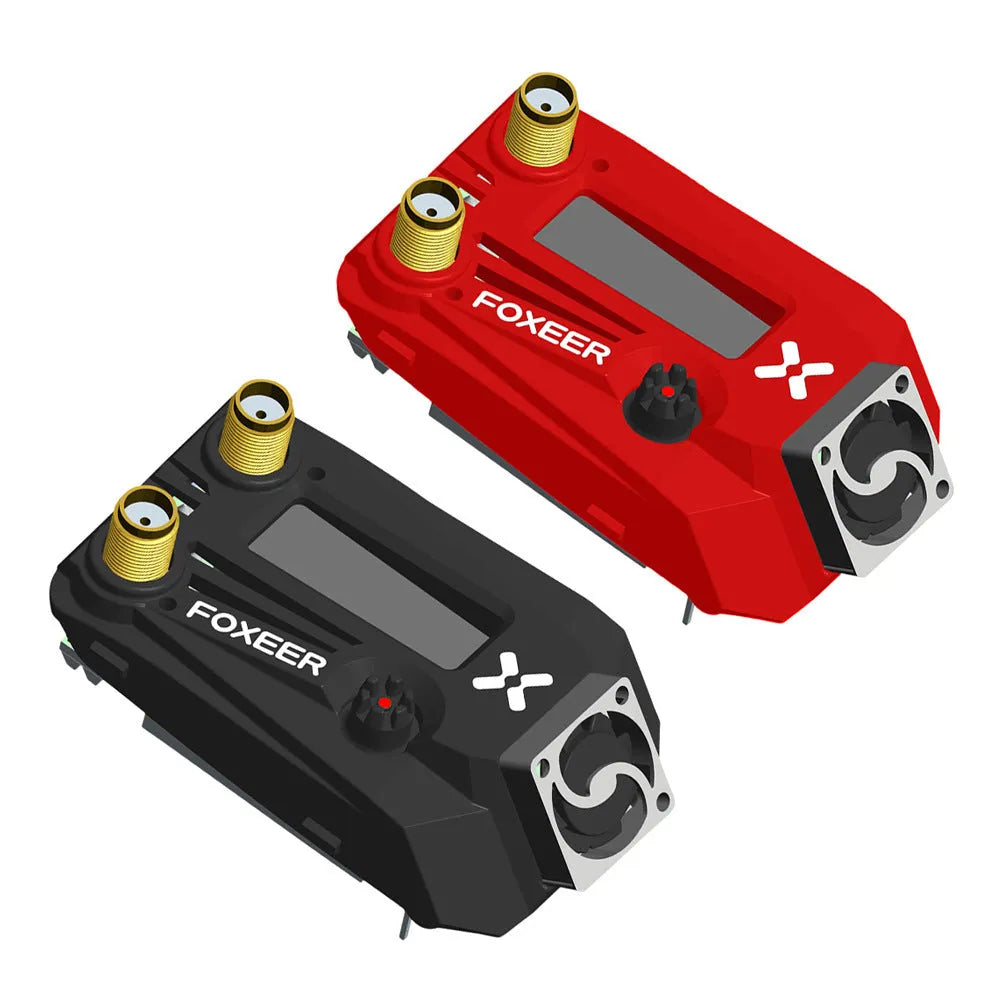Black Wildfire FPV video goggles with dual receivers, shown at 58g weight.