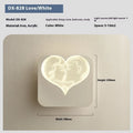 White or pink three-colour LED bedside wall lamp with acrylic shade and iron construction