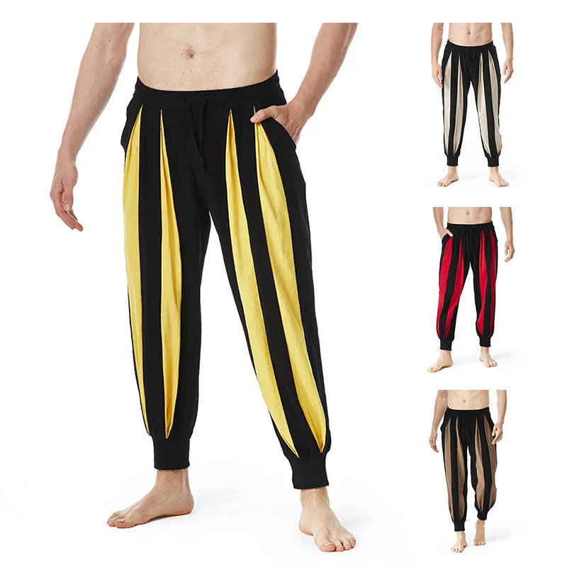Men's straight-cut casual trousers in four colours with Asian sizing from S to 3XL