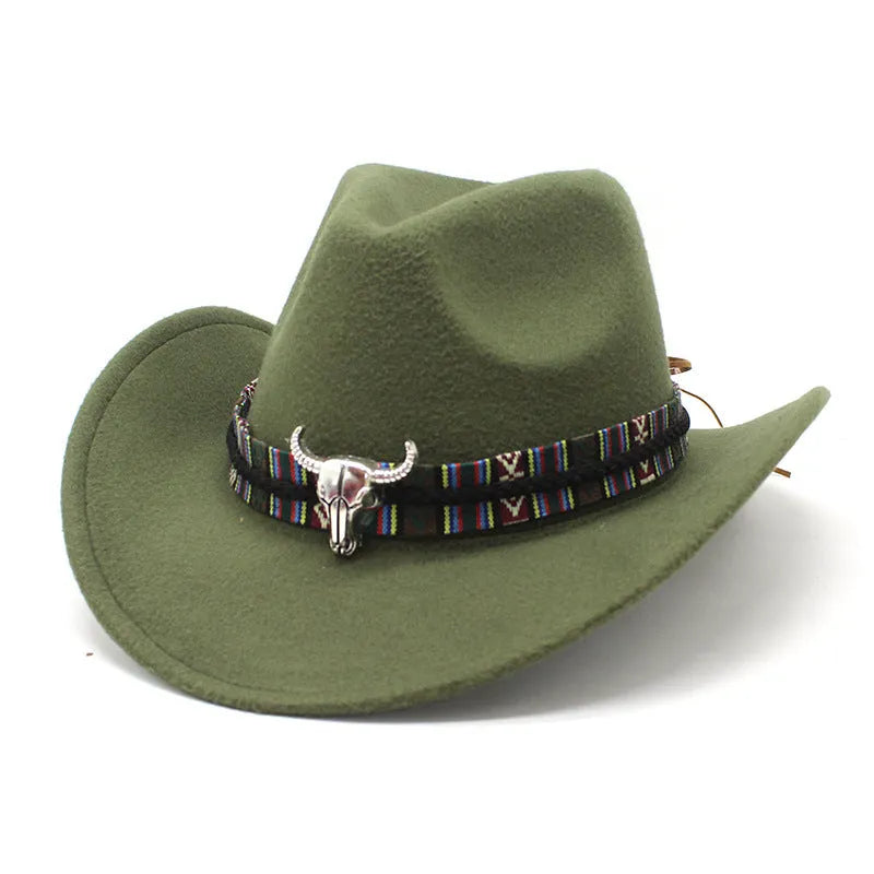 Polyester cowboy hat with bell crown in multiple colour options showing Western styling