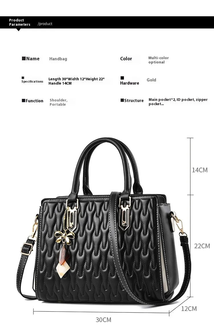 Women's polyester shoulder messenger bag in street trend style with large capacity and zipper compartment
