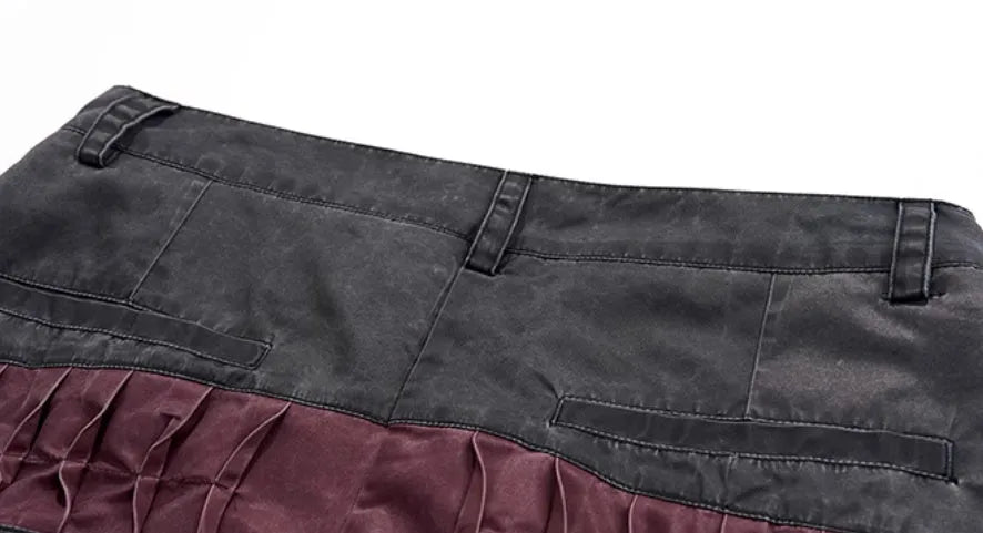 Korean-style wide-leg summer pants for boys in solid black or grey with loose fit design