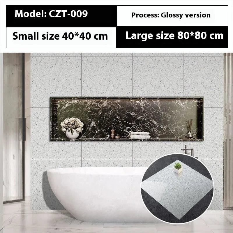 Marble simulation stone waterproof sticker 40x40cm geometric pattern simple modern bathroom kitchen