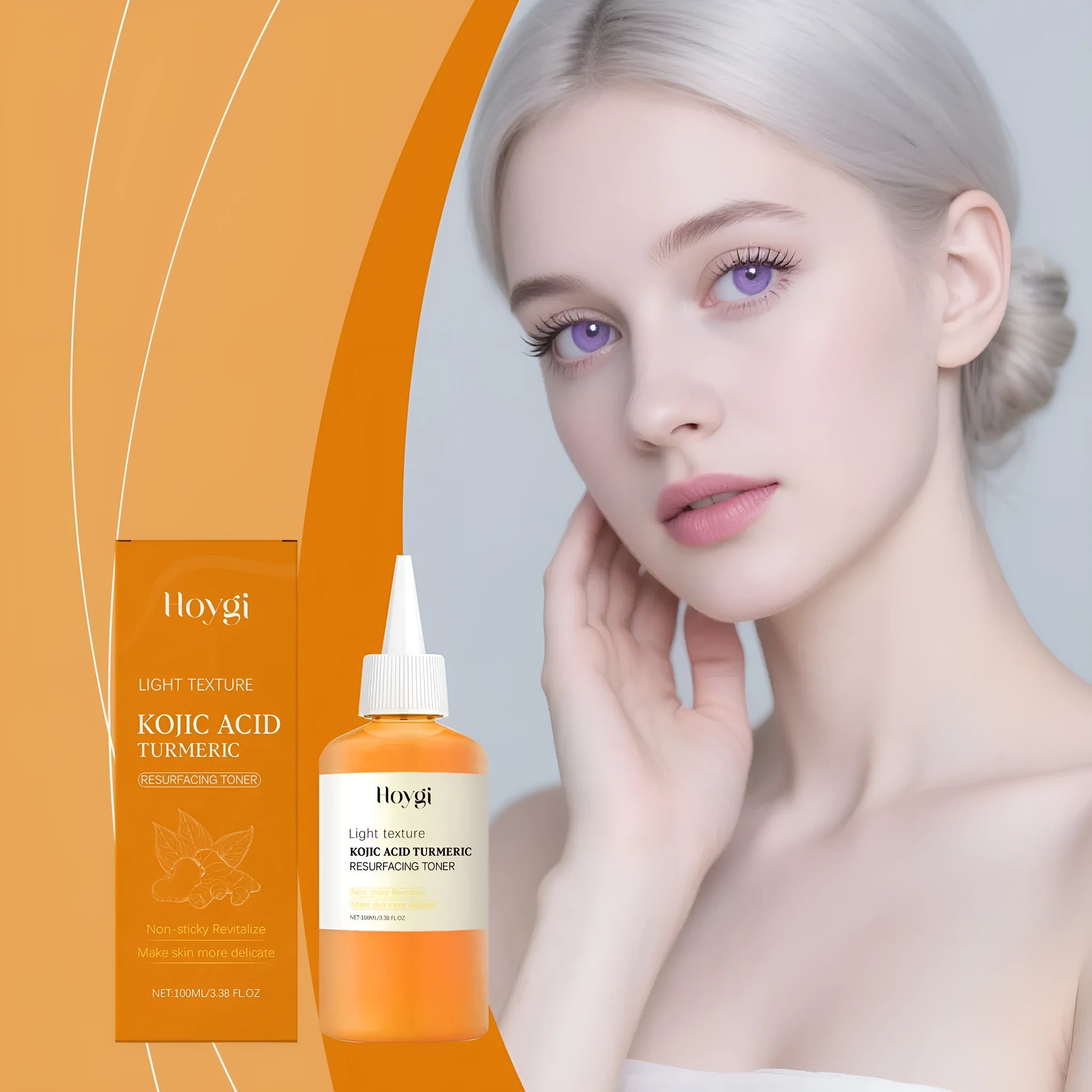 100ml bottle of turmeric moisturising water for non-oily daily facial care