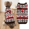 Pink blue grey striped camouflage snowflake love pattern knitted acrylic dog sweater for small breeds.