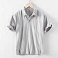 Men's linen leisure shirt in loose fit available in multiple colours with size range S to 4XL